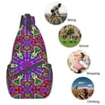 thumbnail image 6 of ZICANCN Crossbody Sling Bags for Women Men,Cartoon Modern Purple Doodle Casual Shoulder Backpacks for Travel Sport Climbing Runners Daypack, 6 of 9