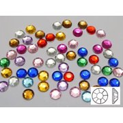EOEMY 250 Flatback Acrylic Round Rhinestone Gems 8mm(0.32) No Hole Color For Choice-Royal Blue