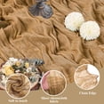 thumbnail image 3 of Camino de mesa Ase'm, 3 piezas, 89 x 305 cm, gasa caqui, 10 pies, 3 of 7