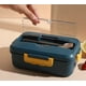 thumbnail image 2 of Fiambrera Caja de almacenamiento de alimentos Accesorios de cocina Fiambrera de PP de tres rejillas con cuchara + palillos (20*13*7 cm) Azul oscuro Sailing Electrónica, 2 of 5