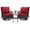 red, variant on 3 Piece Outdoor Wicker Patio Bistro Set, 360° Patio Conversation Set with Thickened Cushions, Outdoor Furniture for Backyard Garden Porch