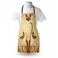 thumbnail image 3 of Animal Apron Three Cats Feline Familly Asian Siamese Babies Kittens with Ivy Background, Unisex Kitchen Bib Apron with Adjustable Neck for Cooking Baking Gardening, Tan and Pale Brown, by Ambesonne, 3 of 3