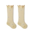 thumbnail image 1 of Trayknick 1 Pair Toddler Socks Flower Pattern Wear Resistant Cotton Mini Floral Print Ruffled Baby Knee Length Socks Baby Supplies, 1 of 13