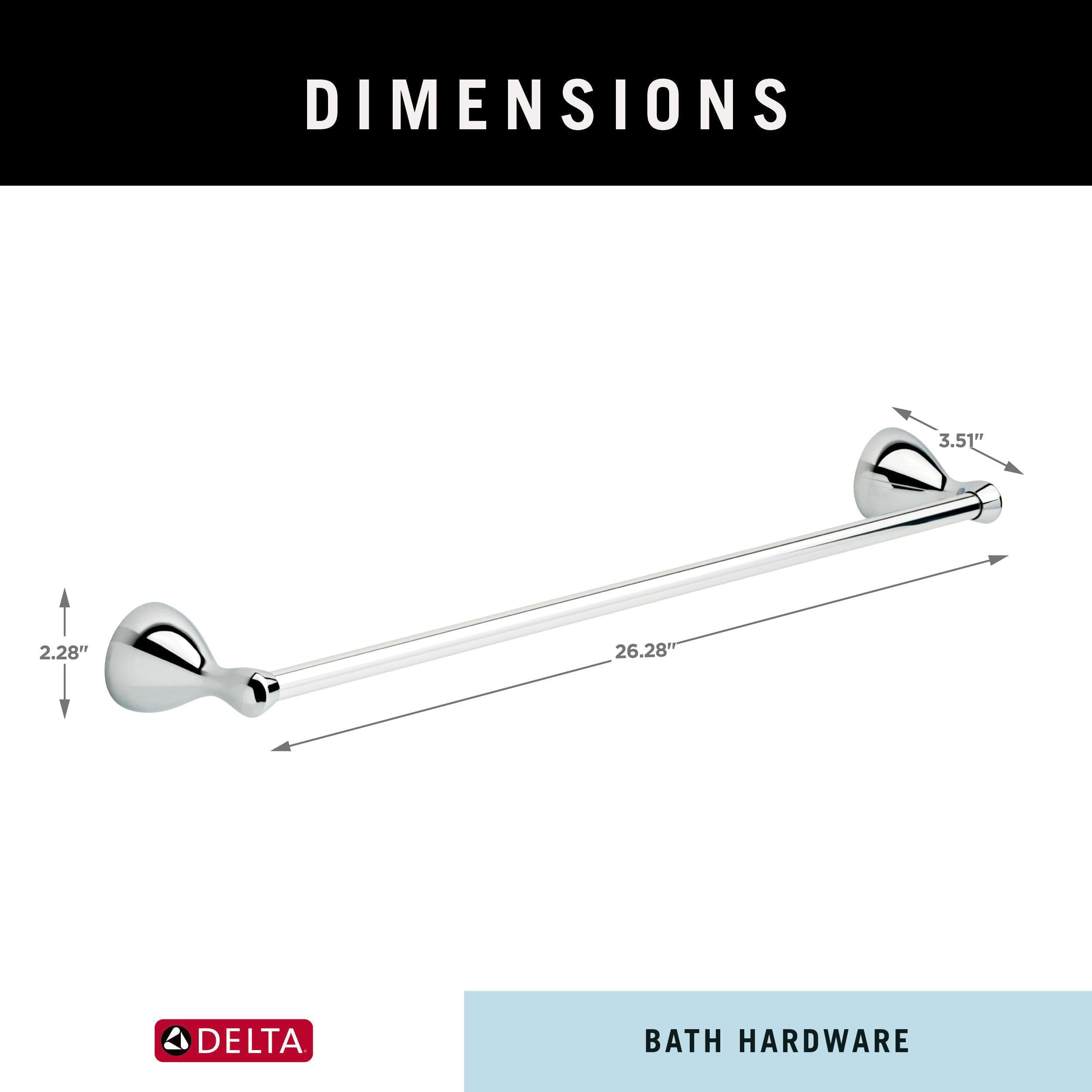 Delta Faucet FNDS24-PC Foundations Towel Bar, Polished Chrome - Product Is Brand New In Retail Packaging