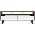 thumbnail image 6 of 2 Inner Drawers & 3 Open Shelves Tv Stand, Suits Up To 52" Tvs, Dark Brown/white Stand For Tvs Up 52", Brown/white, Shelves, Long, 6 of 6