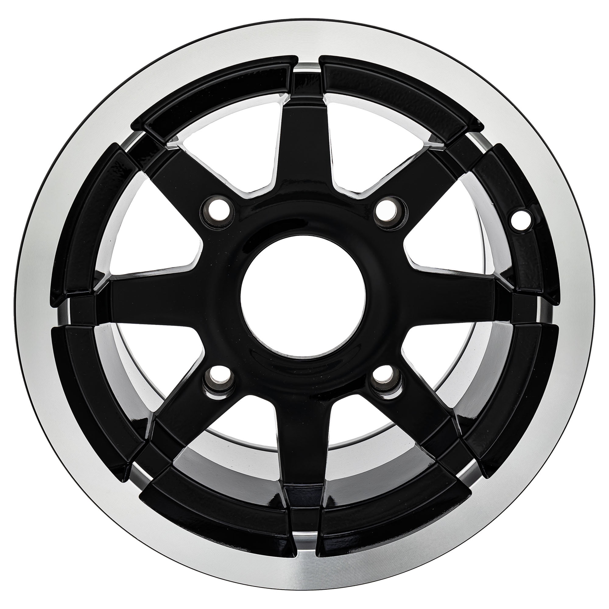 Polaris 1521106-458 Genuine OEM 26.2 Matte Black Front Cast Rim