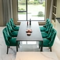 thumbnail image 4 of ODUSE-DAILY Green Velvet Dining Chairs Set of 4, Kitchen & Dining Room Chairs, Sillas De Comedor, Nailheads Tufted, Fabric Upholstered, Solid Wood (Green, 4 Pcs), 4 of 12