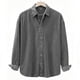thumbnail image 4 of pstuiky Camisas casuales de manga larga para hombre, Camisa informal de pana de color liso con cuello abotonado y manga larga para hombre top de hombre xl, 4 of 7