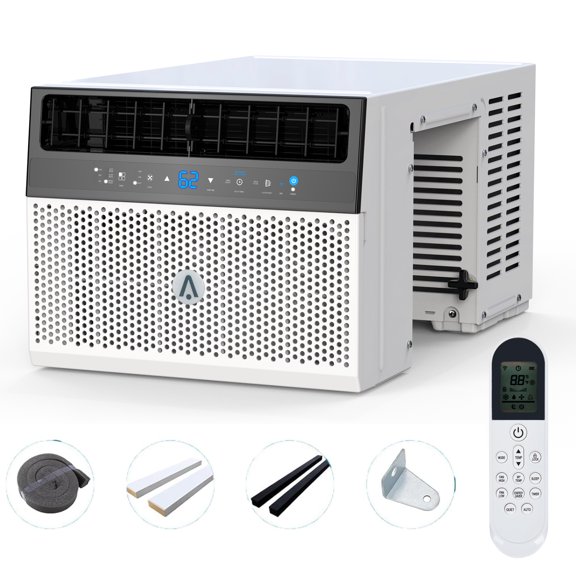 Garvee Portable 6000 BTU Window Air Conditioner,Cools Up to 269 Sq.ft,U-Shaped Window AC Unit with Remote Control,6 Modes,Wifi Control,Ultra Quite Operation,White