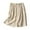 Beige4, variant on Zedker Wide Leg Shorts for Women Elastic High Waisted Pleated Casual Loose Bermuda Style Beige Plus L