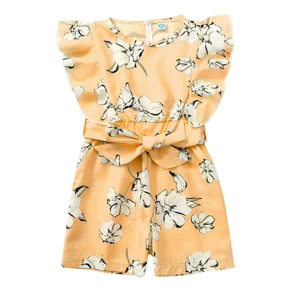 MIASHUI Barboteuse Tendance pour Filles, Tenue Florale Mignonne pour Toutes les Occasions, Idéale pour l'Été pour Tout-Petits