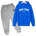 thumbnail image 1 of PMVFHDE Children Kids Girl Casual Letter Printed Sweatshirt Sweatpants Set Long Sleeve Letters Print Hoodie Pullover Tracksuit Jogger Sweatsuit Set,Red,100, 1 of 4