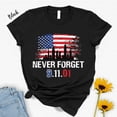 thumbnail image 3 of Never Forget 9/11 T-Shirt Twin Towers Memorial Shirt Patriotic American Flag Tee September 11 Remembrance Freedom Honor Tribute Graphic Top, 3 of 5