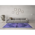 thumbnail image 3 of Ahgly Company Machine Washable Indoor Round Persian Blue Traditional Area Rugs, 5' Round, 3 of 4
