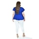 thumbnail image 3 of Blusa de corte peplum Roman Fashion /Juvenil, 1869 (Azul rey) azul 40, 3 of 4