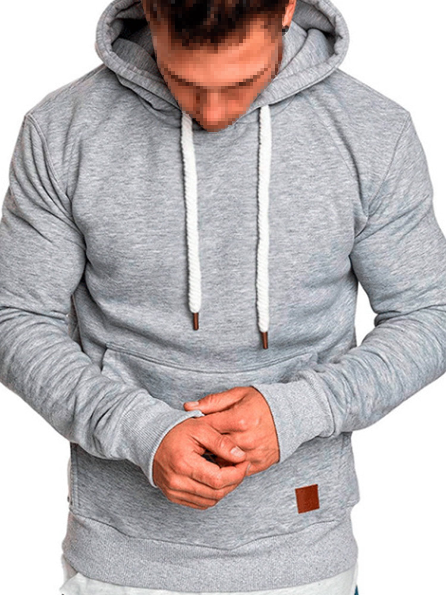 Men Hoodies Pullover Zip Up Solid Active Classic Lightweight Athletic-Fit Casual Trainning Workout Sportswear