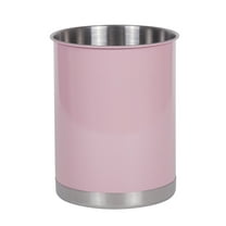 Creative Home Stainless Steel Tool Crock Utensil Holder, 5" x 5 "x 6.25", Pink