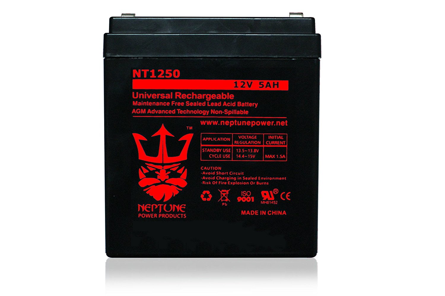 Replacement for ExpertPower EXP1250 12V 5Ah Home Alarm Battery NT125, Genuine Neptune Battery