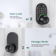 thumbnail image 4 of Cerradura de puerta inteligente con teclado con perilla, cerradura digital de entrada sin llave Yamiry con manija, perilla electrónica de huella digital para puerta principal, genera código de acceso, 4 of 5