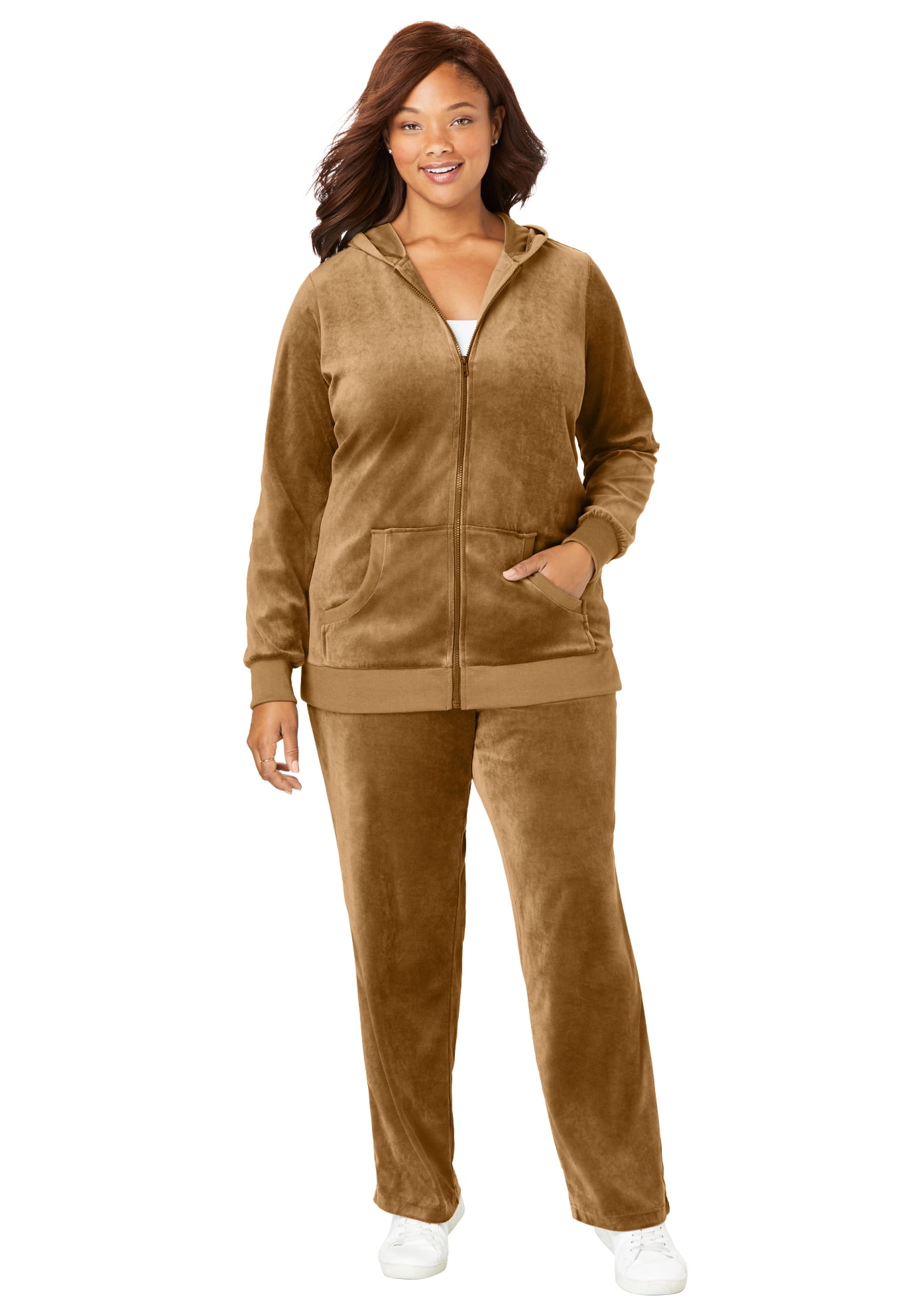 Womens brown hotsell velour tracksuit