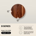 thumbnail image 2 of John Boos B Series Round Wood Cutting Board with Feet, 12" x 12", Walnut, 2 of 9