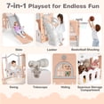thumbnail image 6 of Costway 7-in-1 Toddler Slide & Swing Set Indoor Playground for Kids Age 1-3 Years Old Pink+Gray, 6 of 10