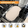 thumbnail image 6 of Dog Food Mat Anti-Slip Bowl Mats for Food and Water, High-Lips Waterproof Pet Placemat Prevent Messy Spills to Floor, Silicone Puppy Feeding Trays ，12" x 19", 6 of 7