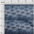 thumbnail image 2 of oneOone Georgette Viscose Navy Blue Fabric Conversational Eye Craft Projects Decor Fabric Printed By The Yard 42 Inch Wide, 2 of 4