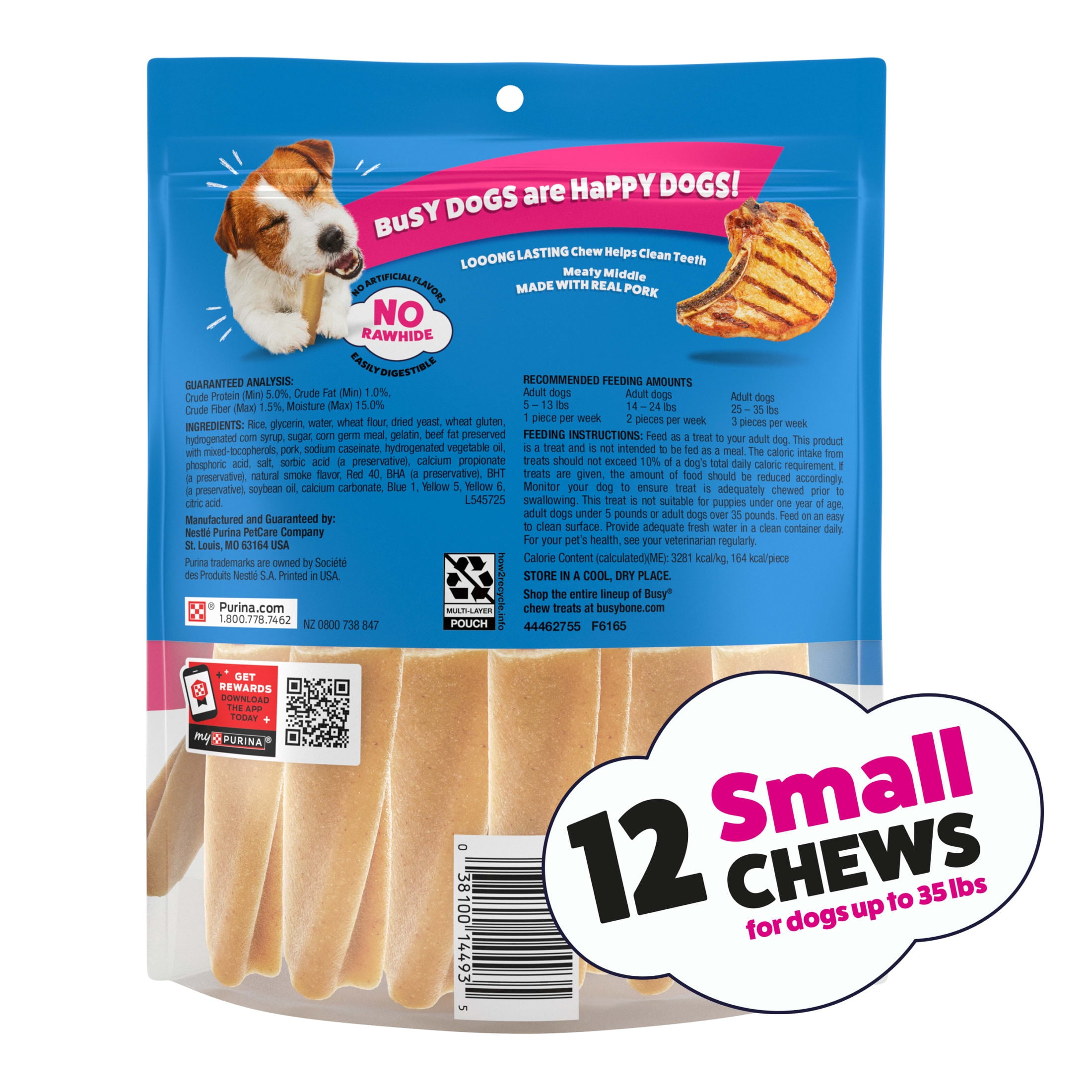 (2 pack) Purina Busy Small Breed Dog Bones, Mini, 12 ct. Pouch