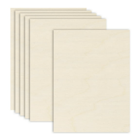 Uxcell 6PCS Birch Plywood Sheets 12 x 16 x 1/8 Inch Durable Wood Panels for Laser Cutting & Engraving