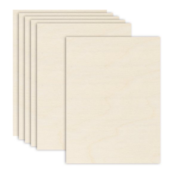 Uxcell 6PCS Birch Plywood Sheets 12 x 16 x 1/8 Inch Durable Wood Panels for Laser Cutting & Engraving