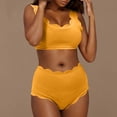thumbnail image 2 of Kmdttou Wimsuit Coverup for Women Fashion Bikini Set Swimsuit Two Piece Solid Color Swimwear Up to 65% off!, 2 of 7