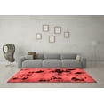 thumbnail image 3 of Ahgly Company Indoor Square Abstract Red Modern Area Rugs, 7' Square, 3 of 4