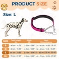 thumbnail image 2 of Uxcell Dog Chain Collars, No Pull Dog Collar Adjustable Reflective Nylon with Alloy Steel Chain, (L-24 Inch, Rose Red), 2 of 7