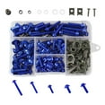 thumbnail image 1 of Pernos de motocicleta DYNWAVEMX 177 piezas M5 M6 Azul Pernos de carenado, 1 of 5