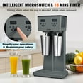 thumbnail image 6 of VEVOR Milkshake Maker, 375W x 2 Electric Milkshake Machine, Commercial Double Heads Drink Mixer Blender, LED Intelligent Microswitch, 3-Speed Milkshake Mixer with 2 x 820 ml Stainless Steel Cups, 6 of 9