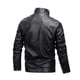 thumbnail image 3 of Hombres Casual Sólido Retro Cremallera Moda Motocicleta Más Terciopelo Turndown Chaqueta de invierno de cuero Abrigos Pompotops  oipoqjl38069, 3 of 8