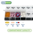 thumbnail image 2 of Ezy Dose Push Button (7-Day) Pill Planner, AM/PM, Large Compartments, Transparent Lids, Black, 2 of 5