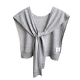 thumbnail image 2 of Womens Solid Knitted Small Shawl Outwear Spring Fall Wrap, 2 of 2