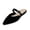 Black, variant on Elegant Pointed Toe Single Buckle Mule Slides for Women Soft Suede Slip On Flat Sandals Closed Toe Casual Slippers for Everyday and Office Wear