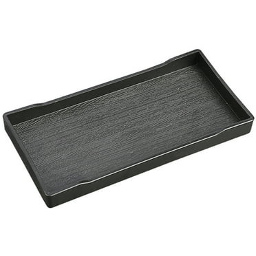 Large Plastic Serving Tray with Handle , 34*24cm Rectangular Water Cup Tray Tea Tray Antislip Plastic Tray for Food, Plastic Plant Tray