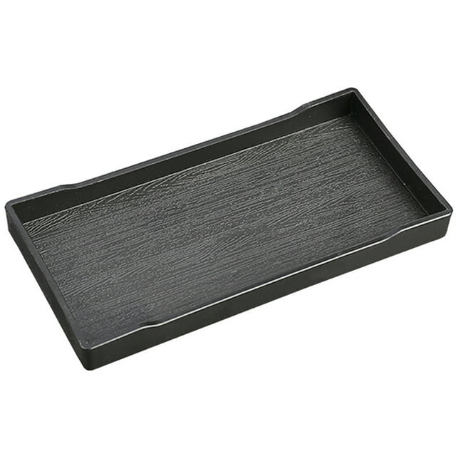UsRHHA Rectangular Plastic Tray Antislip Surface, Multi-Purpose Serving Tray for Water Cup Tea Food, Kitchen Dining Utility Tray