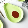 thumbnail image 2 of Shisuyan 1pc Avocado Shape Plate Appetizer Plate Dessert Fruit Plate Ceramic Tableware, 2 of 8