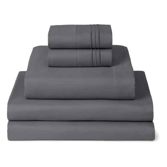 AUQ 1000 Thread Count 100% Egyptian Cotton Quality Sheet Set (Full,Gray)