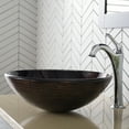 thumbnail image 3 of KRAUS 16 1/2-inch Copper Brown Bathroom Vessel Sink and Arlo Faucet Combo Set with Pop-Up Drain, Chrome Finish, 3 of 9