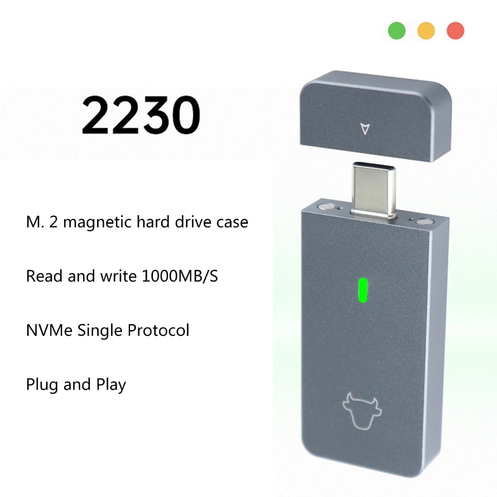 Zeiwohndc JMS583 NVMe SSD Storage Case USB TypeC 2230 Solid Disk Case Box Aluminum Alloy