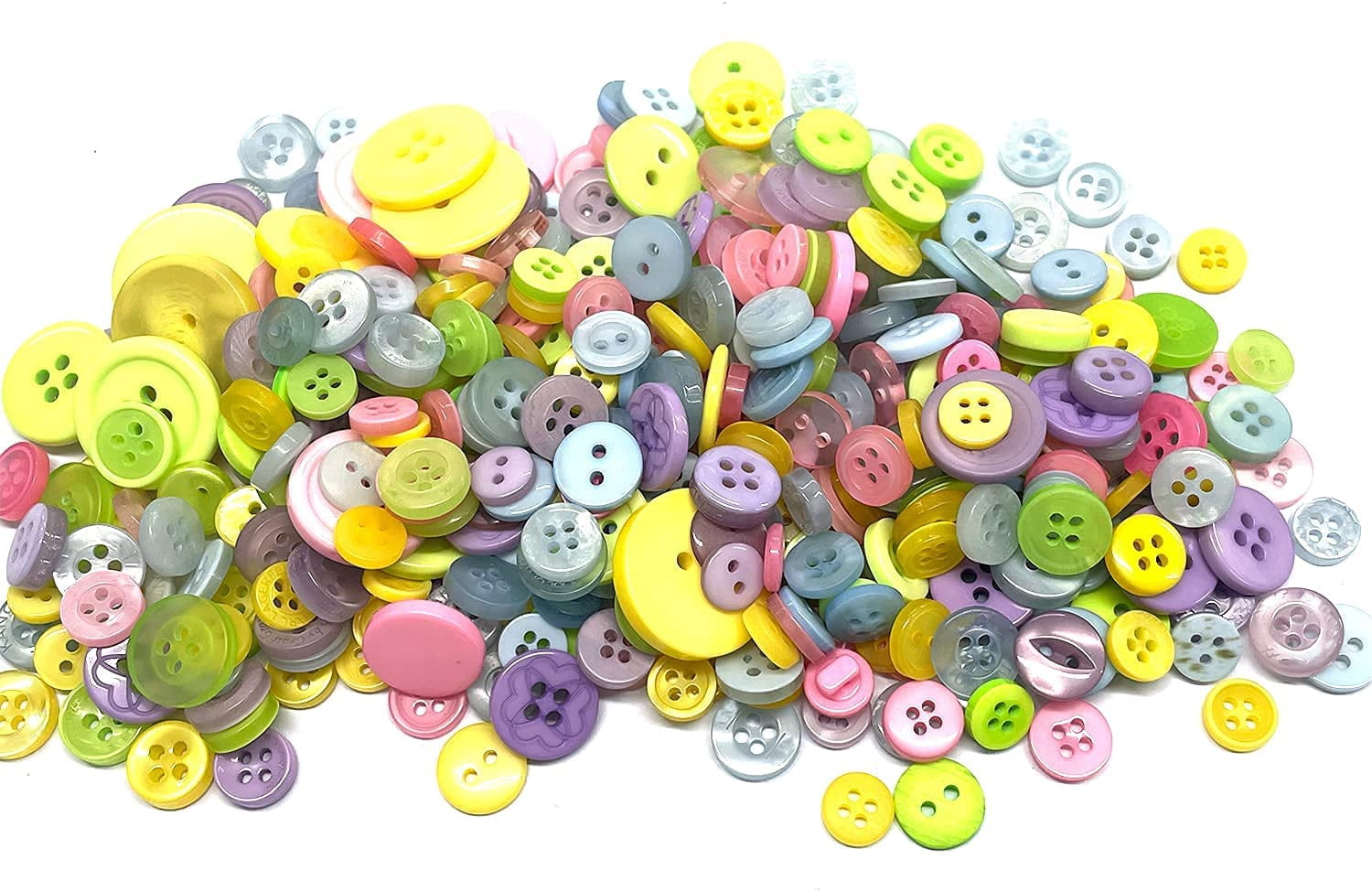 Trimming Shop Round Resin Buttons 2 & 4 Holes Assorted Mixed Colours ...