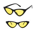 thumbnail image 5 of Cat Eye Sunglasses for Women, Vintage Narrow Plastic Frame Sun Glasses, Retro UV Protection Fashion Shades, Lightweight Eyewear for Travel, Driving, Outdoor, Daily Wear, Coffee, 5 of 8