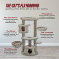 thumbnail image 5 of TRIXIE Anna Plush & Sisal 50" Cat Tree Scratching Posts Condos Hammocks Perches Cat Toy, Gray, 5 of 8