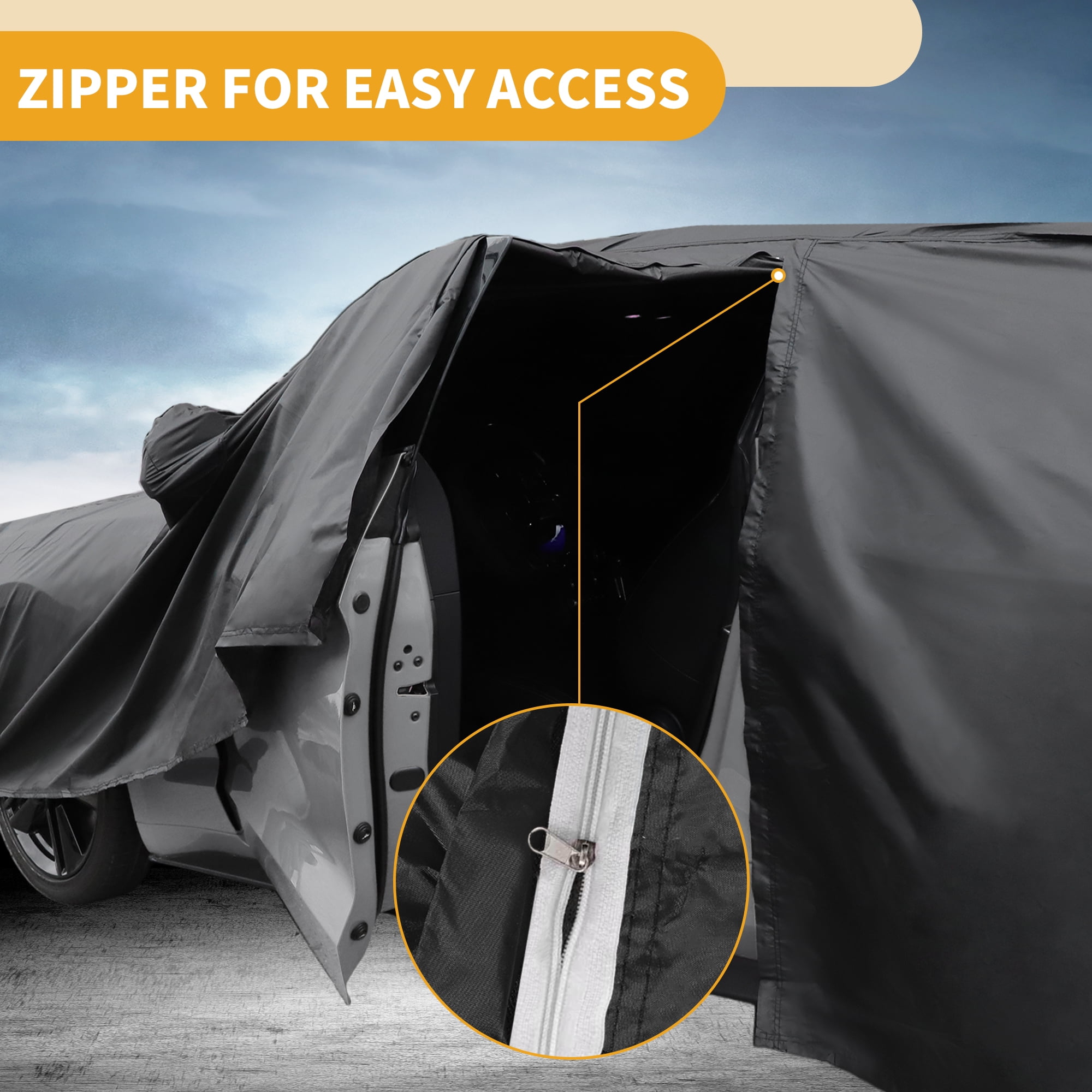 Unique Bargains Durable Waterproof Car Cover Black ["for Volvo XC40"]